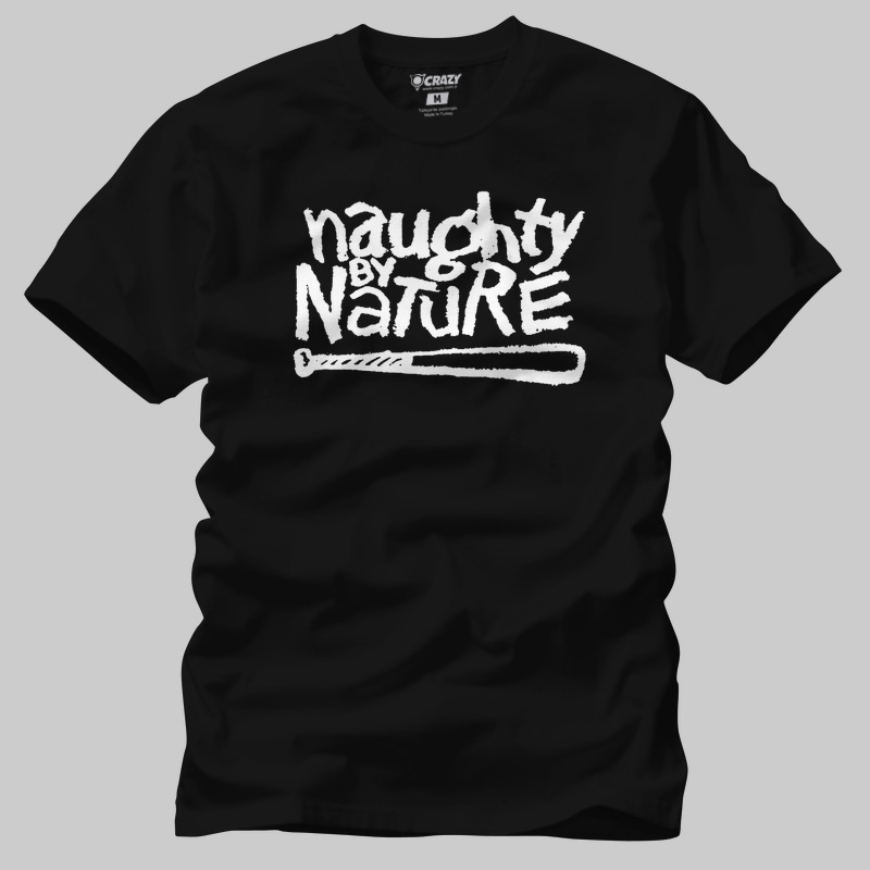 TSEC380201, Crazy, Naughty By Nature Logo, Baskılı Erkek Tişört