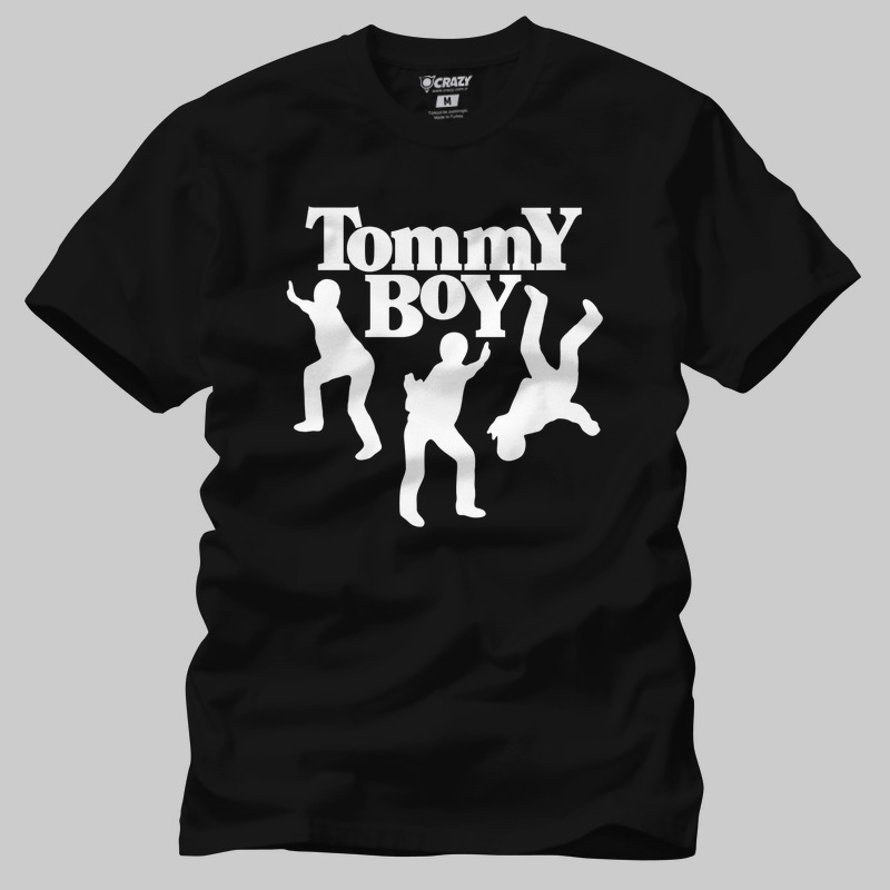 TSEC380701, Crazy, Tommy Boy Logo, Baskılı Erkek Tişört