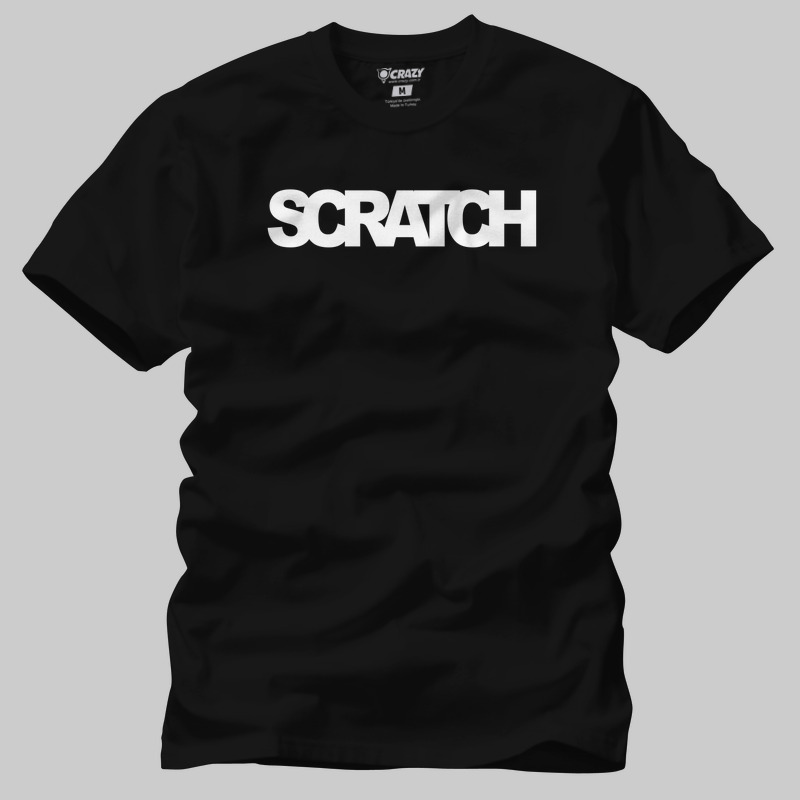 TSEC383201, Crazy, Scratch, Baskılı Erkek Tişört