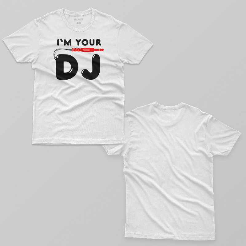 TSEC014506, Crazy, I m Your DJ, Baskılı Erkek Tişört
