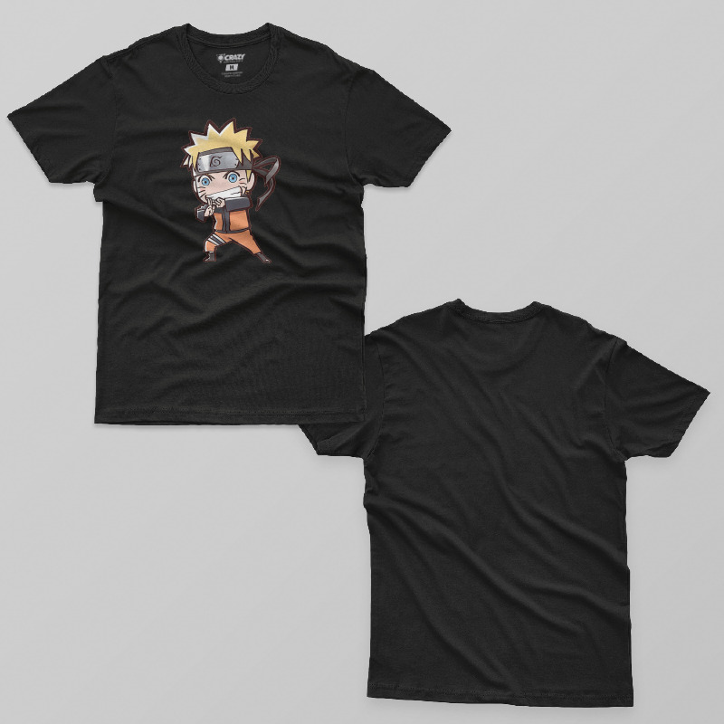 TSEC403201, Crazy, Naruto Chibi, Baskılı Erkek Tişört
