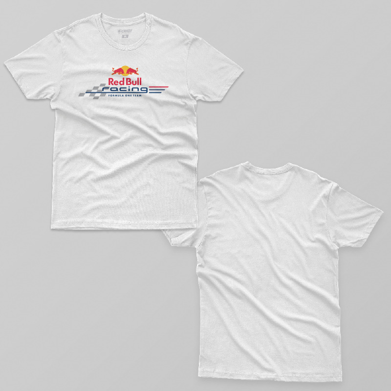 TSEC405606, Crazy, Red Bull Racing Formula One Flag, Baskılı Erkek Tişört