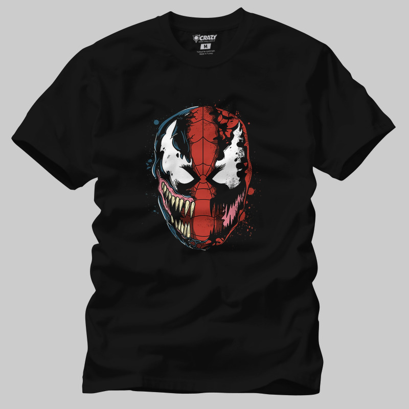 TSEC409301, Crazy, Spiderman Venom Carnage Art, Baskılı Erkek Tişört