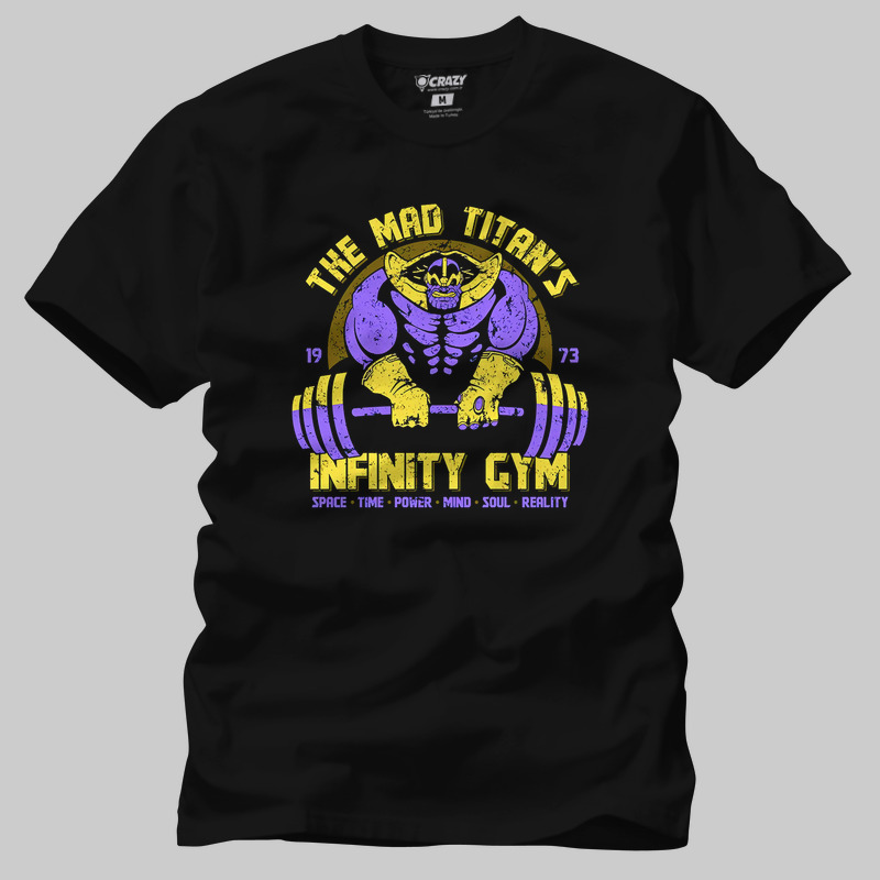 TSEC412501, Crazy, Infinity Gym, Baskılı Erkek Tişört