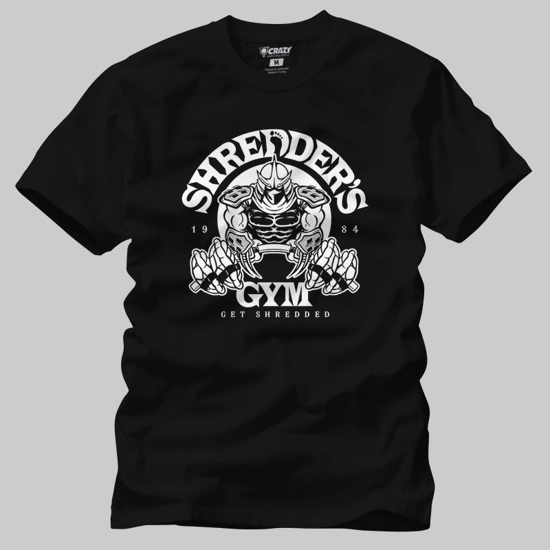 TSEC413601, Crazy, Shredders Gym, Baskılı Erkek Tişört