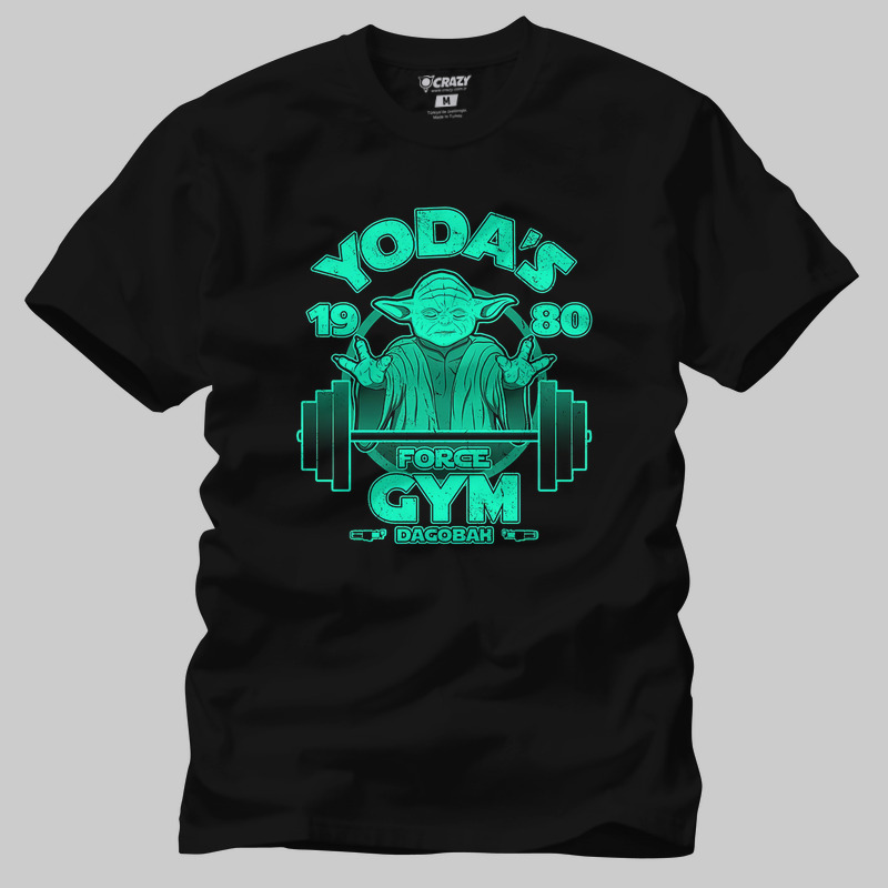 TSEC414901, Crazy, Yoda Force Gym, Baskılı Erkek Tişört