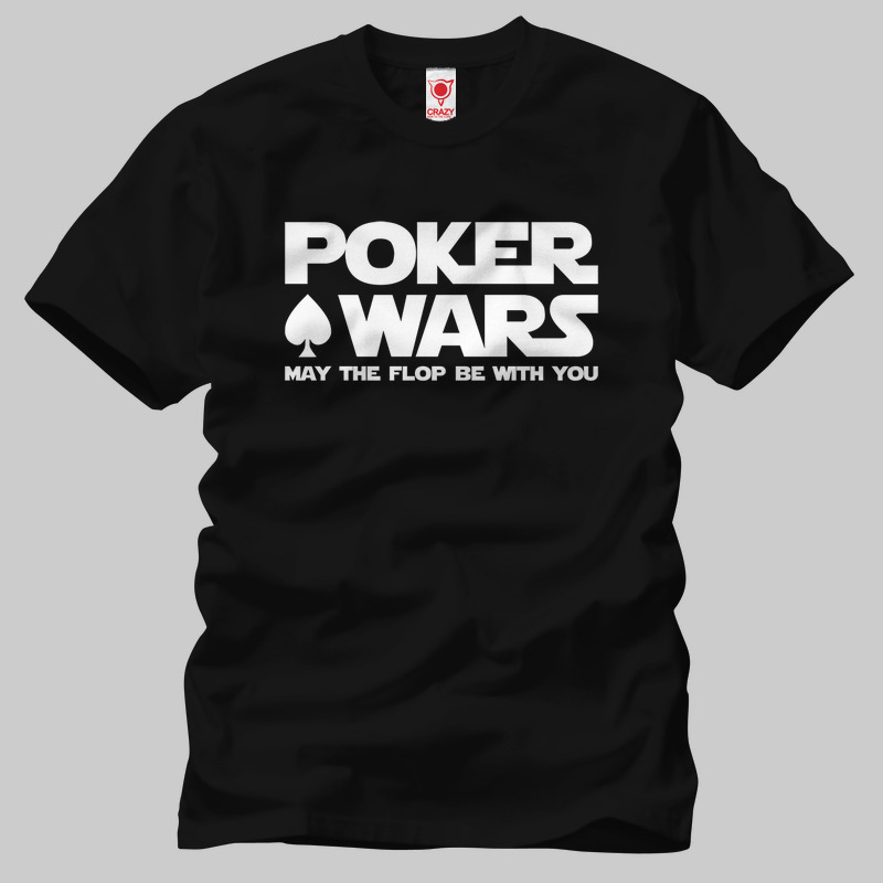 TSEC003001, Crazy, Poker Wars, Baskılı Erkek Tişört