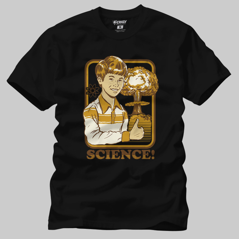 TSEC442701, Crazy, Science, Baskılı Erkek Tişört
