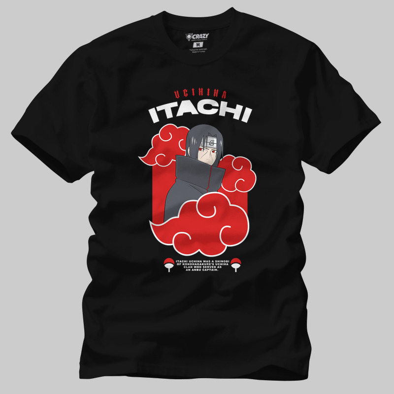 TSEC446301, Crazy, Naruto Itachi Uchiha, Baskılı Erkek Tişört