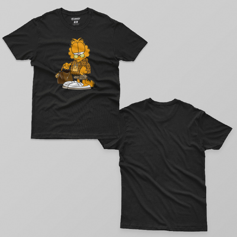 TSEC459501, Crazy, Garfield Luxury, Baskılı Erkek Tişört