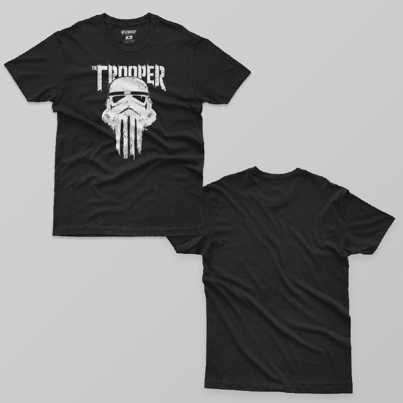 TSEC463201, Crazy, Trooper Punisher, Baskılı Erkek Tişört