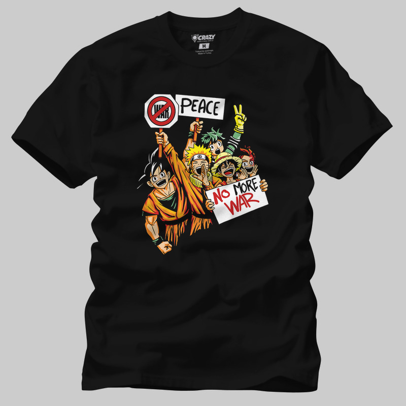 TSEC468601, Crazy, One Piece No More War, Baskılı Erkek Tişört