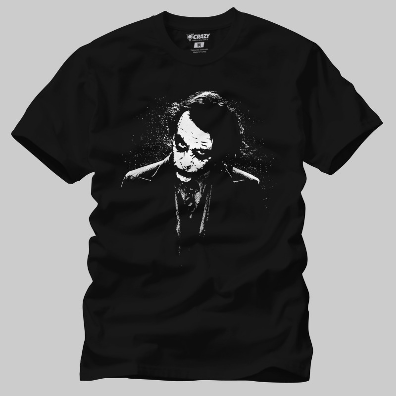 TSEC470901, Crazy, The Dark Knight Dark Joker, Baskılı Erkek Tişört