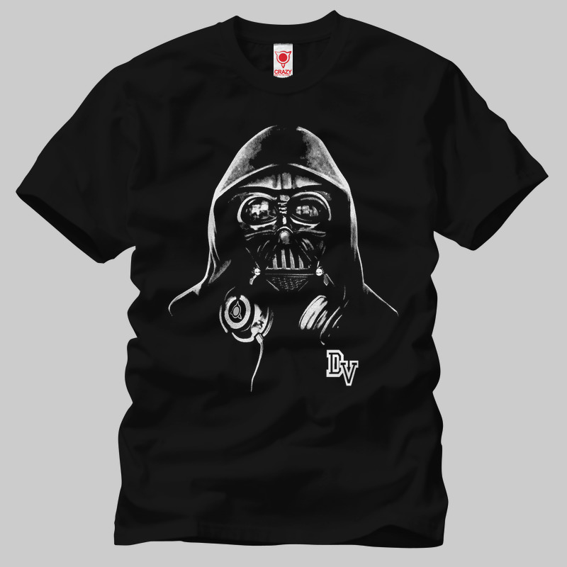 TSEC018501, Crazy, Darth Vader DJ, Baskılı Erkek Tişört