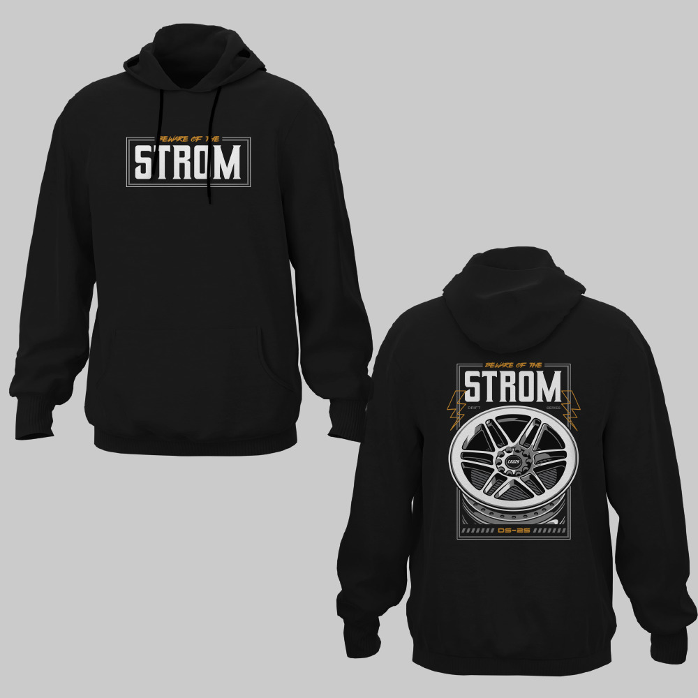 KSEC496901, Crazy, Beware Of The Storm, Baskılı Kapşonlu Cepli Sweatshirt