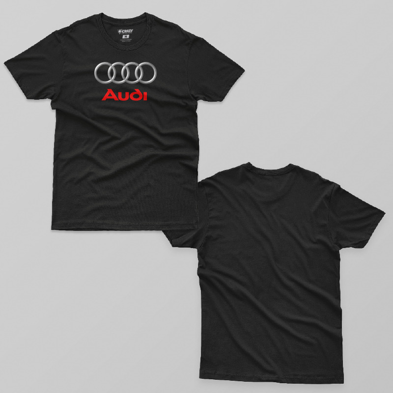 TSEC482801, Crazy, Audi Logo, Baskılı Erkek Tişört