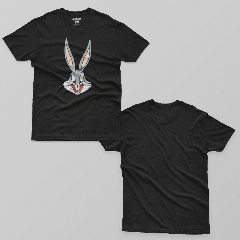 TSEC500501, Crazy, Bugs Bunny Face, Baskılı Erkek Tişört