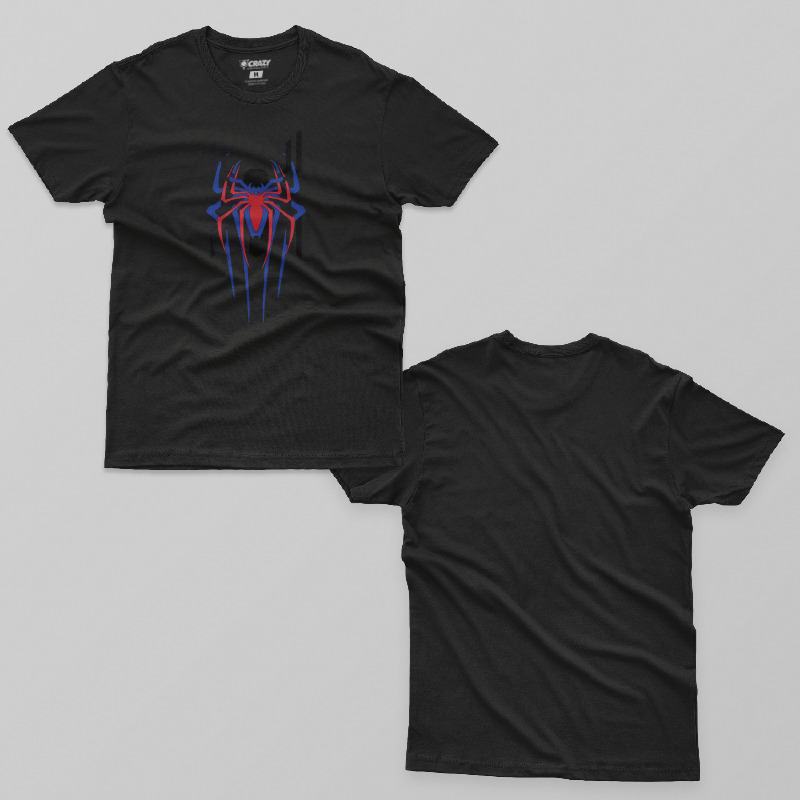 TSEC504701, Crazy, Spiderman Logo, Baskılı Erkek Tişört