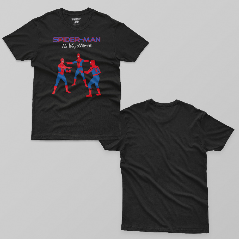 TSEC504801, Crazy, Spiderman Three Man, Baskılı Erkek Tişört