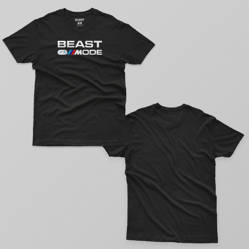 TSEC506201, Crazy, Bmw Beast On Mode, Baskılı Erkek Tişört