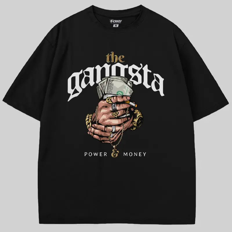 The Gangsta Oversize Tişört - Crazy - Tarzını yansıtacak tişörtler