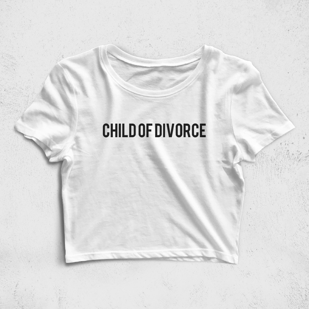 CRPC522906, Crazy, Child Of Divorce, Baskılı Croptop Tişört