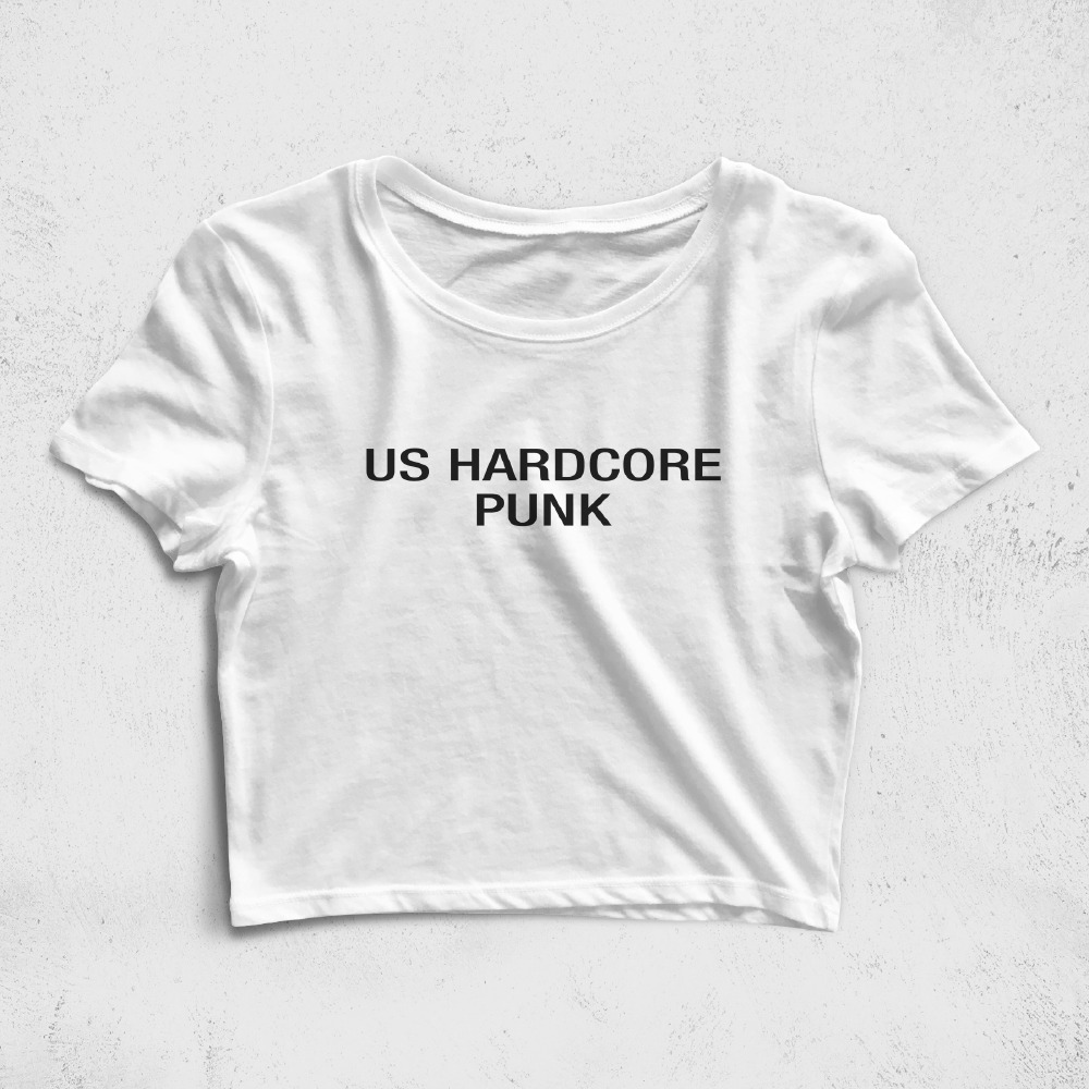 CRPC529106, Crazy, Us Hardcore Punk, Baskılı Croptop Tişört