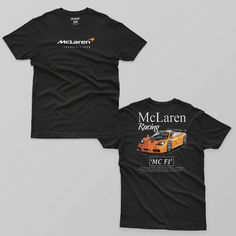 TSEC538301, Crazy, Mclaren Racing Mc F1, Baskılı Erkek Tişört
