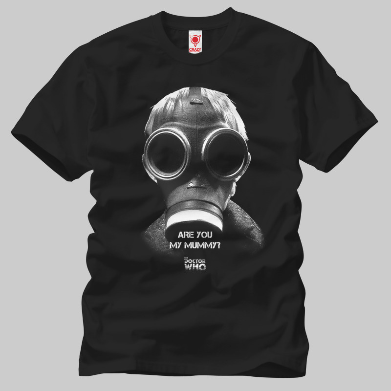 TSEC030901, Crazy, Dr. Who Gas Mask, Baskılı Erkek Tişört
