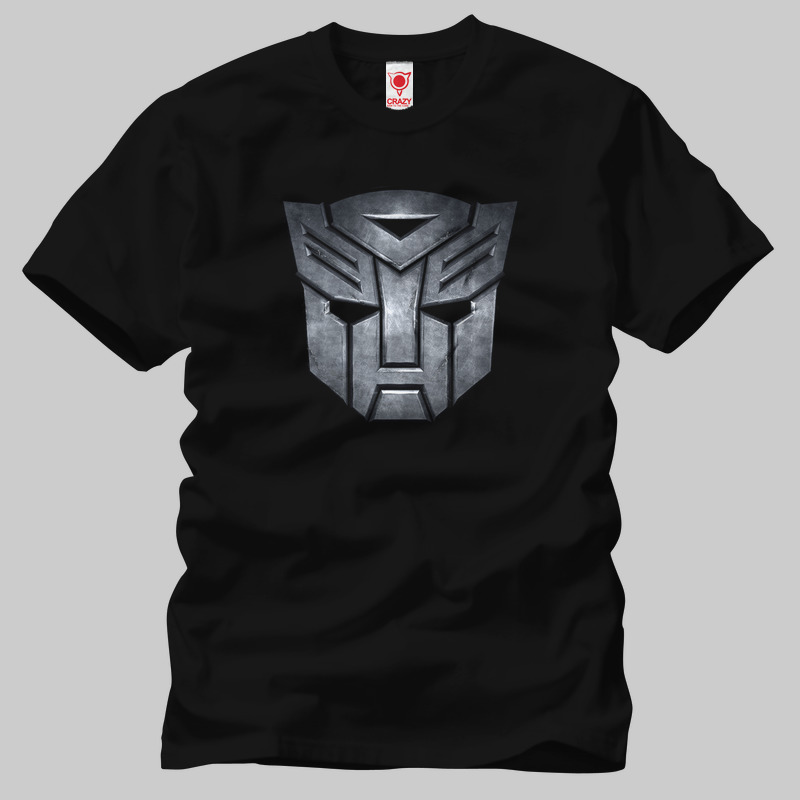 TSEC042201, Crazy, Transformers Autobot Logo, Baskılı Erkek Tişört