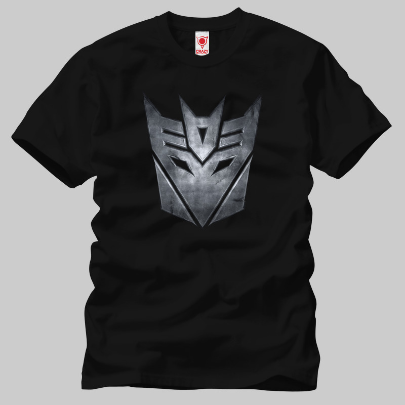 TSEC042301, Crazy, Transformers Decepticon Logo, Baskılı Erkek Tişört