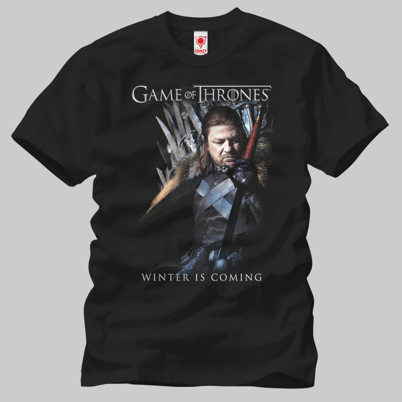 TSEC048801, Crazy, Game Of Thrones: Ned, Baskılı Erkek Tişört