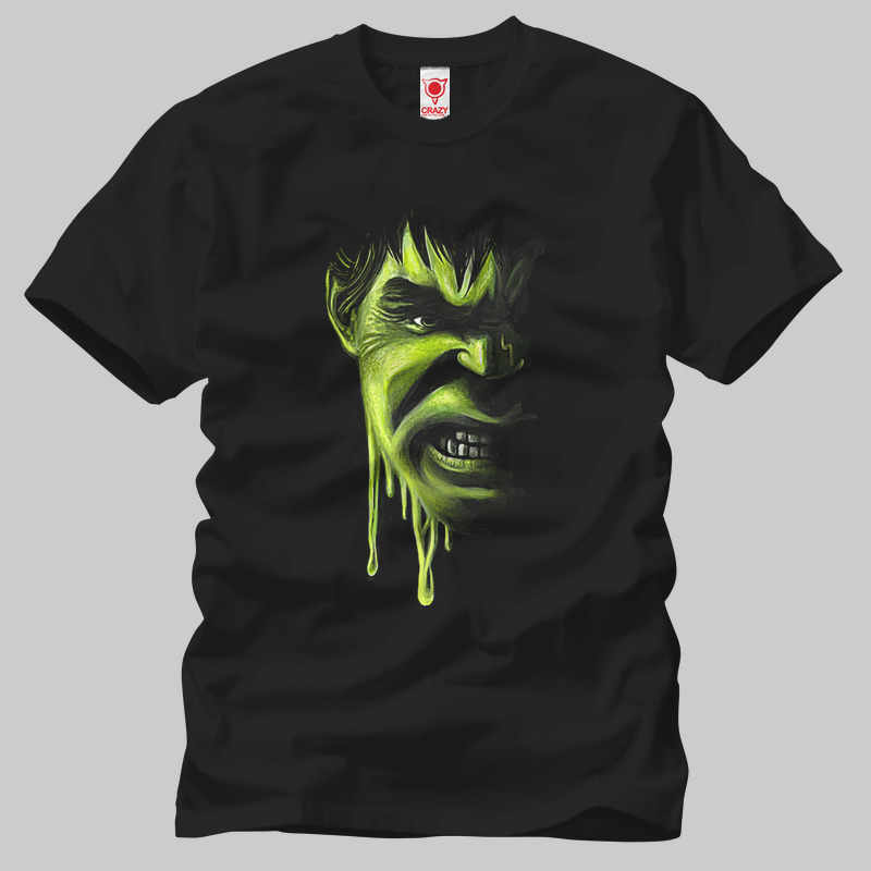 TSEC052001, Crazy, Hulk Stencil, Baskılı Erkek Tişört
