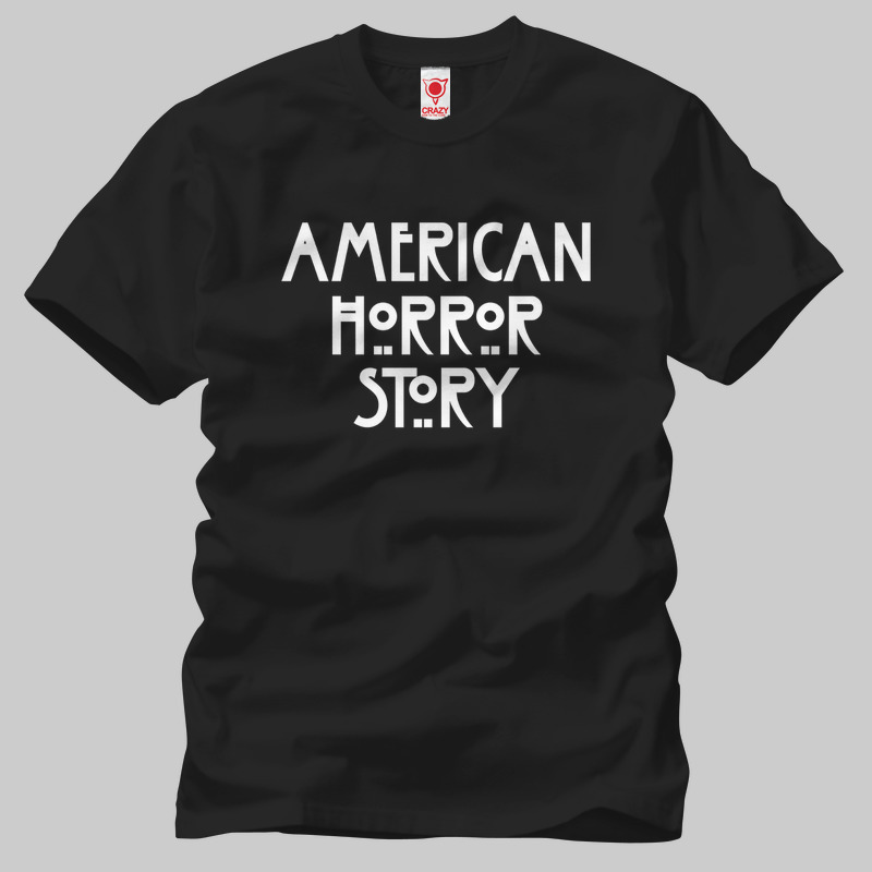 TSEC052901, Crazy, American Horror Story Logo, Baskılı Erkek Tişört