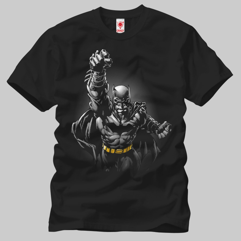 TSEC053001, Crazy, Batman Up Your Fist, Baskılı Erkek Tişört